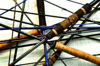 A mess of rods. A mess of rods.