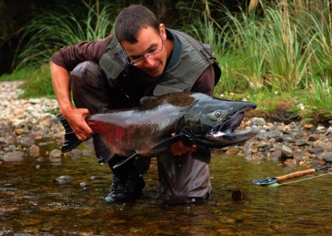 Andrej with a BC salmon Andrej with a BC salmon