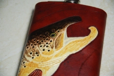 Flask with a kyped salmon Flask with a kyped salmon