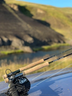 In the rod holder In the rod holder