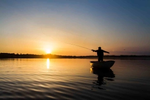 Casting in the low sun Casting in the low sun