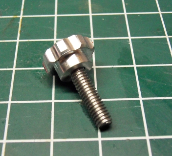 A finished clamping screw A finished clamping screw