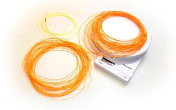 Weighing a fly line Weighing a fly line