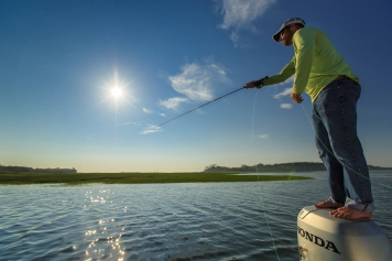 Casting over the Maine flats Casting over the Maine flats
