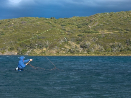 Two hand casting Two hand casting