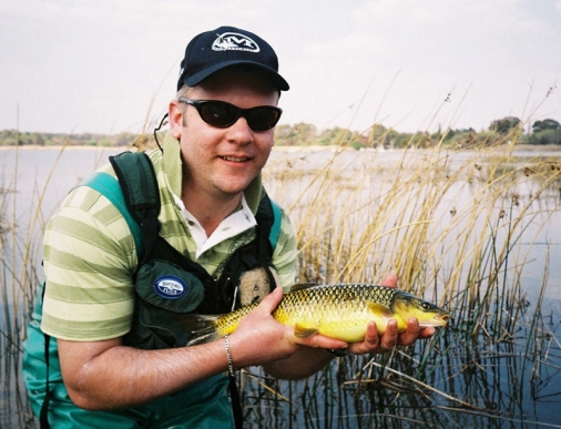 Artist and yellowfish Artist and yellowfish