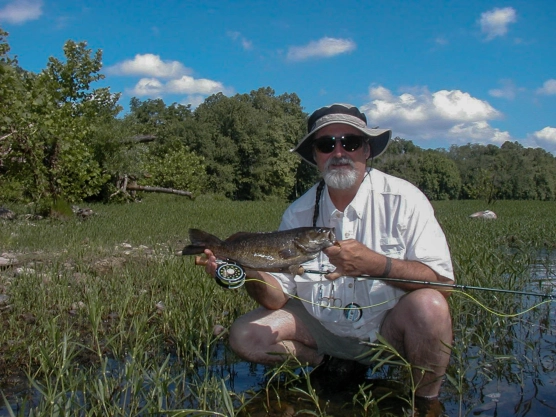 Jim Burchette with a smallmouth Jim Burchette with a smallmouth