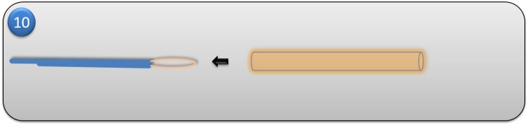Step - 10 put the loop inside a piece of shrink tube. Step - 10 put the loop inside a piece of shrink tube.